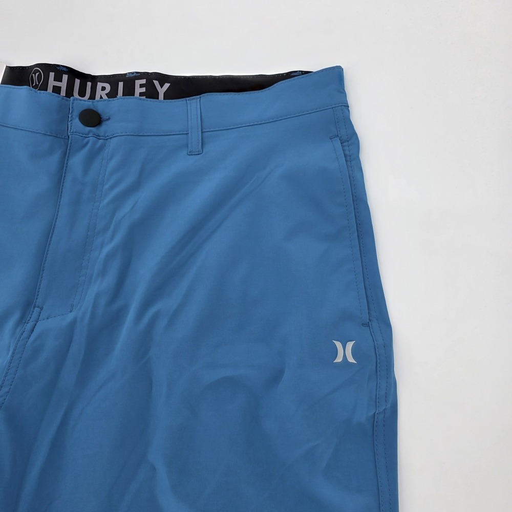 Hurley Men's Seaview Blue Short All Day Hybrid 4-Way Stretch Wicking Active - Picture 3 of 8